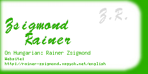 zsigmond rainer business card